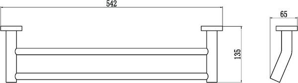 Держатель для полотенец прямой (2-ой) 50 см Savol 87 (S-508748)