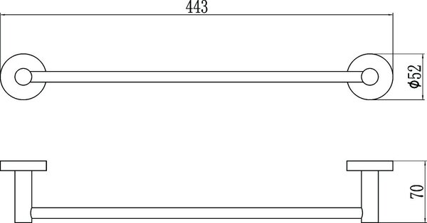 Держатель для полотенец прямой 40 см Savol 87 (S-408724)