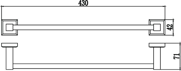 Держатель для полотенец прямой 40 см Savol 95 (S-409524)