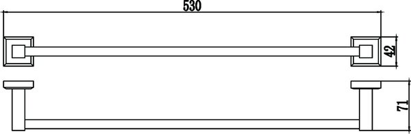 Держатель для полотенец прямой 50 см Savol 95 (S-509524)