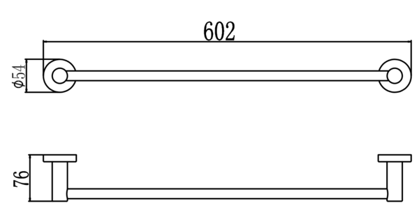 Держатель для полотенец прямой Savol 56 (S-005624)