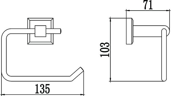 Держатель для туалетной бумаги без крышки Savol 95 (S-009552)