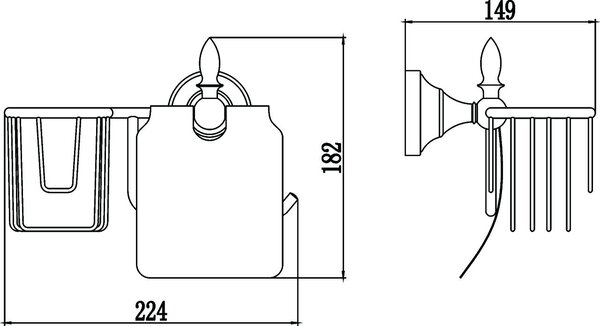 Держатель для туалетной бумаги и освежителя Savol 68а (S-L06851A)