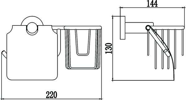 Держатель для туалетной бумаги и освежителя Savol 87 (S-L08751)