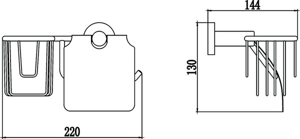 Держатель для туалетной бумаги и освежителя Savol 87 (S-R08751)