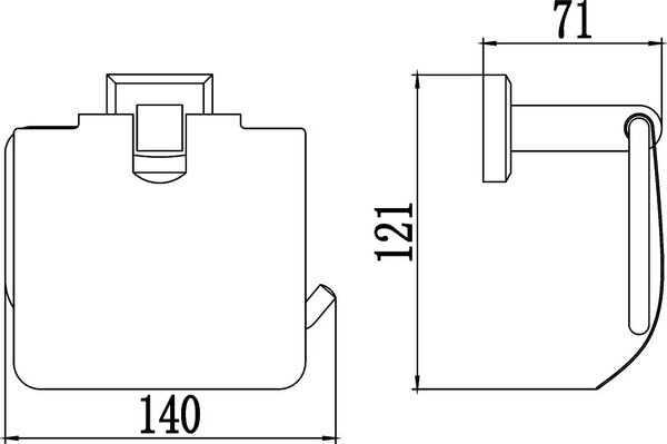 Держатель для туалетной бумаги с крышкой Savol 95 (S-009551)