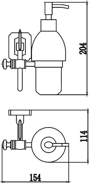 Дозатор для жидкого мыла с настенным держателем Savol 64 (S-006431)