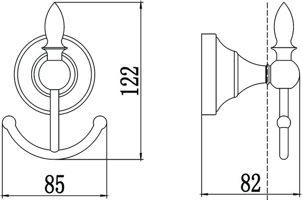 Крючок двойной Savol 68b (S-06854B)