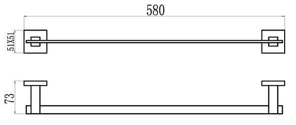 Держатель для полотенец Savol прямой 60 см (S-06524Q)