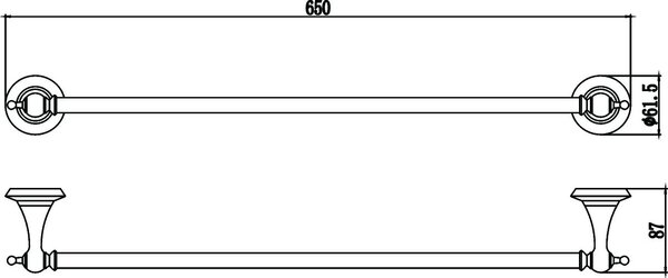 Держатель для полотенец Savol прямой 60 см (S-06924W)