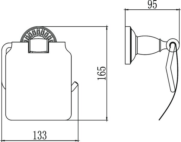 Держатель для туалетной бумаги с крышкой Savol (S-006651H)