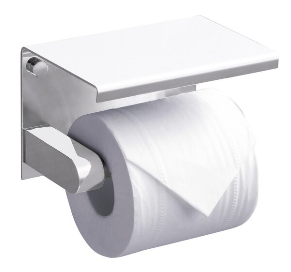 Держатель туалетной бумаги с полкой RUSH Edge (ED77141 White)