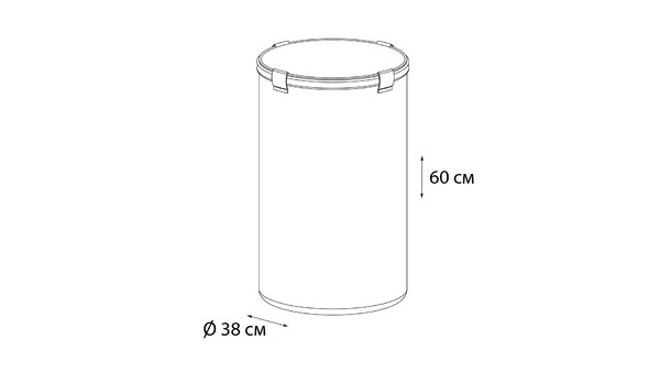 Корзина для белья FIXSEN SMART STYLE на завязках серая FX-1033A