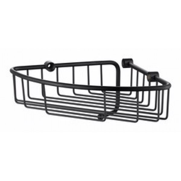 Полка настенная угловая KAISER 214*214*60 (103) Black/латунь (KH-5012)