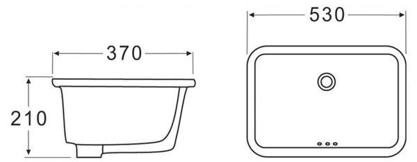 Накладная раковина BelBagno BB1006 размер 53х37,5