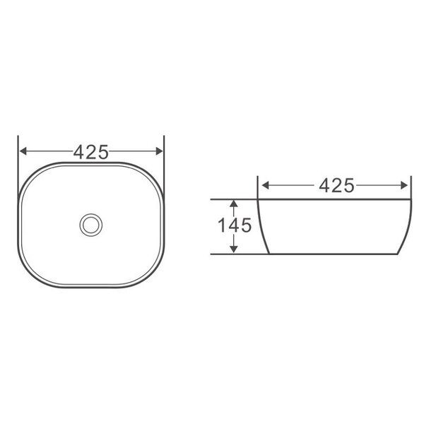 Накладная раковина BelBagno BB1301 размер 42,5х42,5