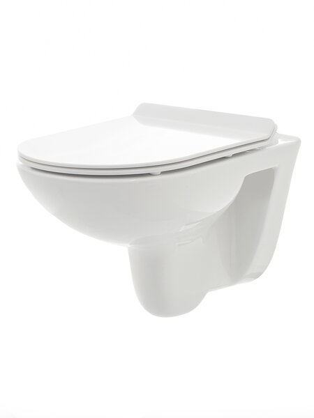 Унитаз подвесной AQUAme AQM2008 с сиденьем SoftClose, технология смыва Rimless. 530x355x360
