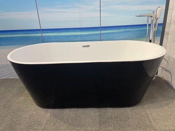 Ванна акриловая Ceruttispa CHIKA Nero CT8559 170х80 Белая со сливом-переливом