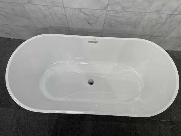 Ванна акриловая Ceruttispa CHIKA Nero CT8559 170х80 Белая со сливом-переливом