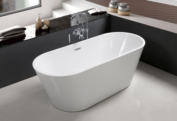 Ванна акриловая Ceruttispa SELLA 170х75 CT9040 Белая со сливом-переливом