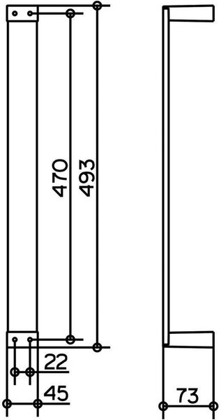 Держатель для полотенца для 6 гостевых полотенец Keuco Edition 11 11170010000, 49,3 см