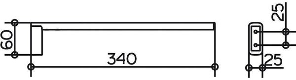 Полотенцедержатель 340 мм однорожковый Keuco Edition 400 11522010000