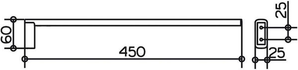 Полотенцедержатель 450 мм однорожковый Keuco Edition 400 11520010000