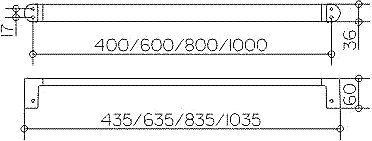 Полотенцедержатель Keuco Elegance New 11601 010600, хром, 60 см