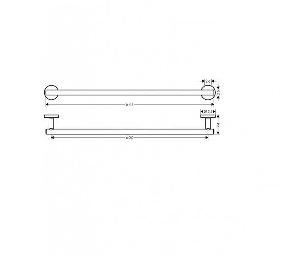 Полотенцедержатель Hansgrohe Logis Universal 60см 41716000