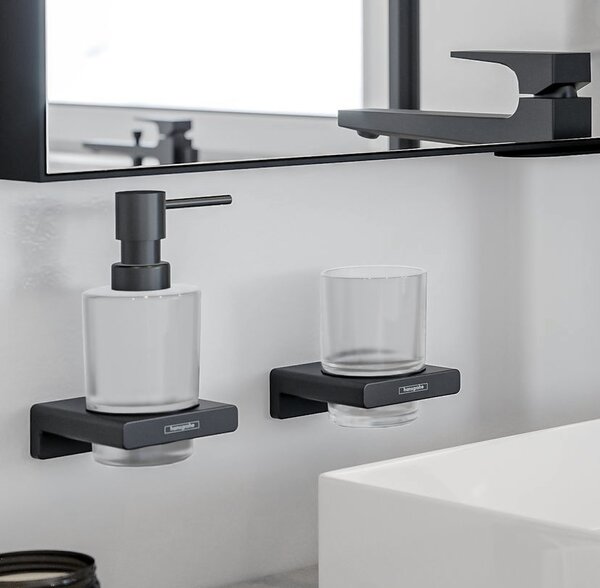 Диспенсер для жидкого мыла AddStoris Hansgrohe 41745670, матовый черный