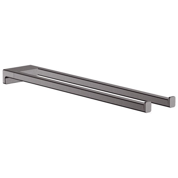 Двухрожковый держатель полотенец AddStoris Hansgrohe 41770340, шлифованный черный хром