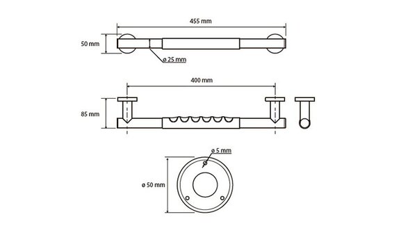 Поручень прямой, резина Bemeta OMEGA 104507675