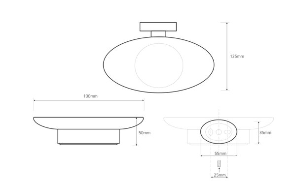 Мыльница Bemeta OVAL 118408021 хром