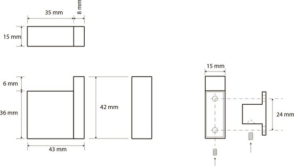 Крючок Bemeta GAMMA 145804022