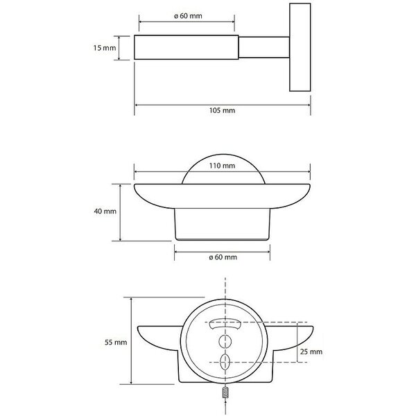 Мыльница стеклянная Bemeta AMBER 155108042 матовое медное золото