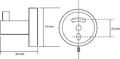 Крючок Bemeta HEMATIT 159106022 антрацит глянцевый