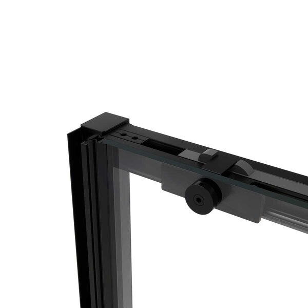 Душевая дверь Vincea Слим Софт (Slim Soft) VDS-1SS110CLB 110x200 см, профиль черный матовый. Размер регулировки 1080-1100 мм