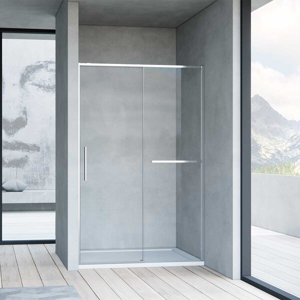Душевая дверь Vincea Слим Софт (Slim Soft) VDS-1SS130CL 130x200 см, профиль хром. Размер регулировки 1280-1300 мм