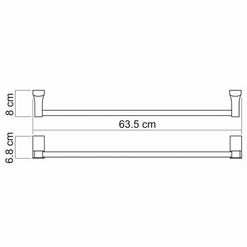 Держатель полотенец одинарный WasserKRAFT Exter K-5200 K-5230