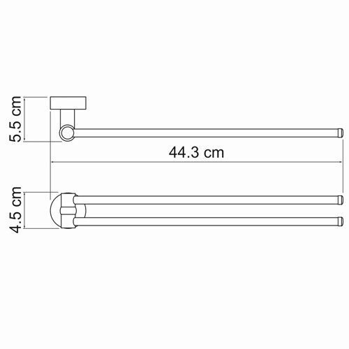 Полотенцедержатель WasserKRAFT Donau K-9400 K-9431