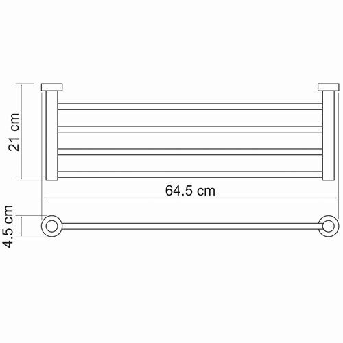 Полка для полотенец WasserKRAFT Donau K-9400 K-9411