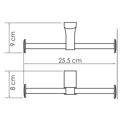 Держатель туалетной бумаги двойной WasserKRAFT Leine K-5000 K-5096D