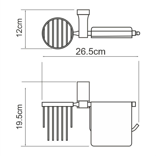 Держатель туалетной бумаги и освежителя WasserKRAFT Lopau K-6000 K-6059
