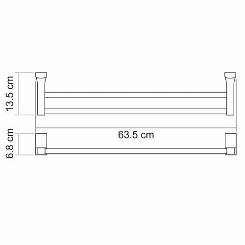 Держатель полотенец двойной WasserKRAFT Leine K-5000 K-5040
