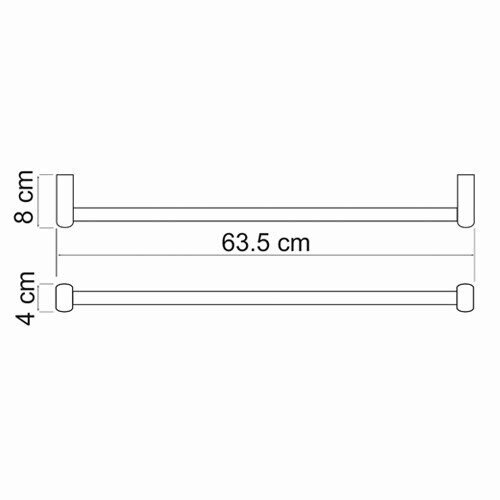 Держатель полотенец одинарный WasserKRAFT Berkel K-6800 K-6830