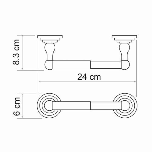 Держатель туалетной бумаги WasserKRAFT Ammer K-7000 K-7022