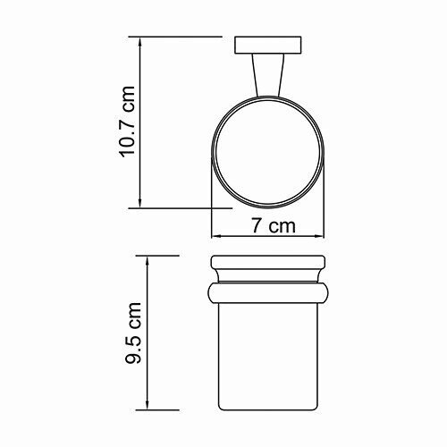 Подстаканник одинарный WasserKRAFT Lippe K-6500 K-6528