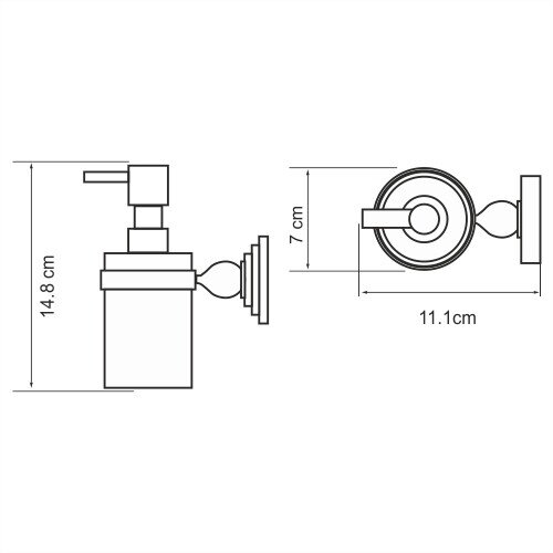 Дозатор для жидкого мыла WasserKRAFTDiemel K-2200 K-2299