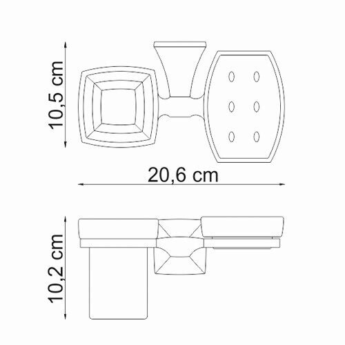 Держатель стакана и мыльницы WasserKRAFT Wern K-2500 K-2526