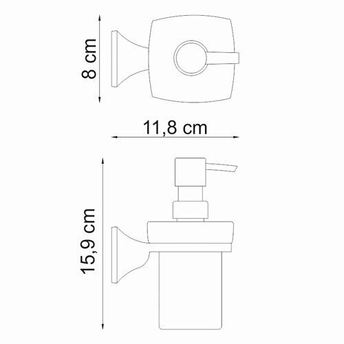 Дозатор для жидкого мыла WasserKRAFT Wern K-2500 K-2599